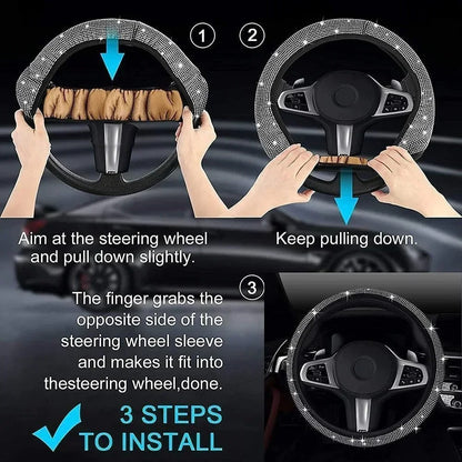 Rhinestone Steering Wheel Cover